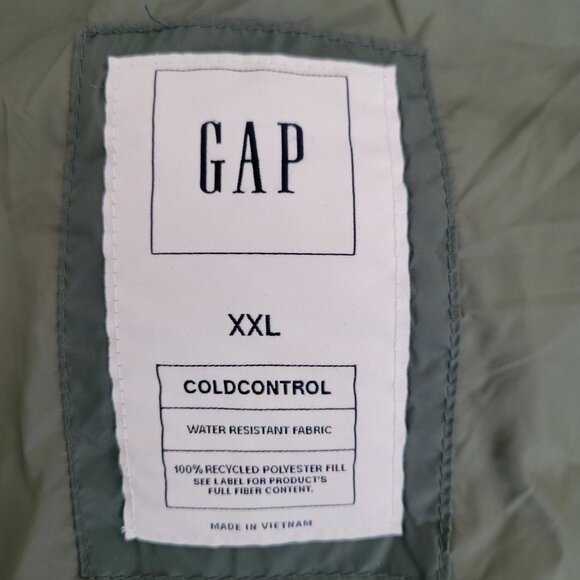 GAP ColdControl Puffer Jacket – XXL – New Vintage Green – Water-Resistant - Picture 3 of 3